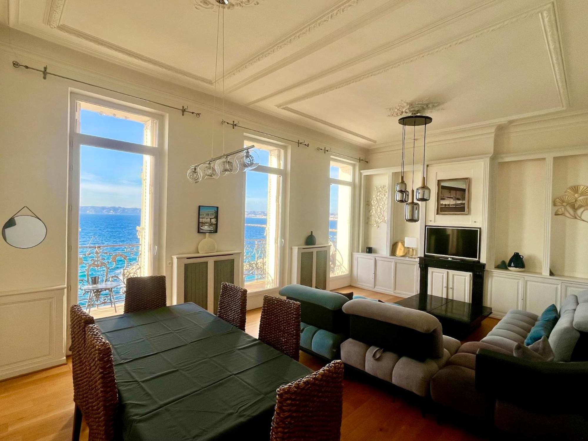 Appartement Sur La Corniche Kennedy Face A La Mer Marsylia Zewnętrze zdjęcie
